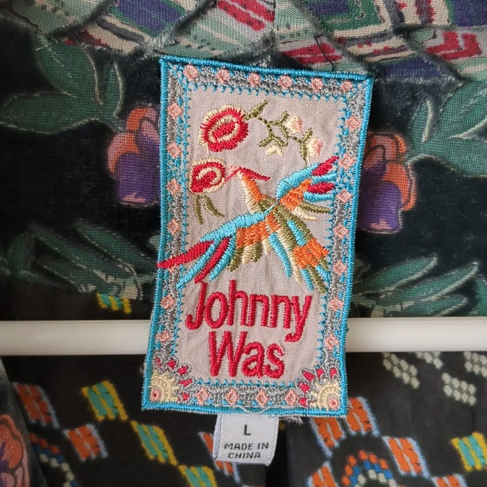 Johnny Was Marami Burnout Velvet Blazer, Size L - Picture 3 of 7